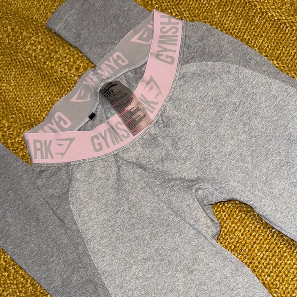 Gymshark Gray and Pink Leggings